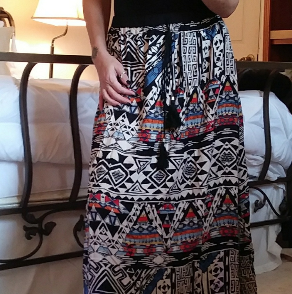 Boho maxi skirt